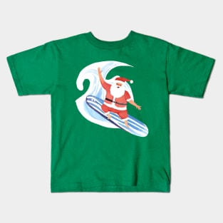 Surfing Santa Kids T-Shirt